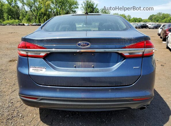 3FA6P0H74JR164401 2018 FORD FUSION Blue Вид ззаду