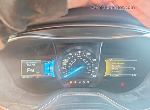3FA6P0H75GR166294 2016 FORD FUSION Red Вид щитка приладів