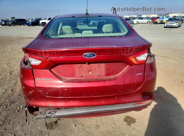 3FA6P0H75GR166294 2016 FORD FUSION Red Вид ззаду
