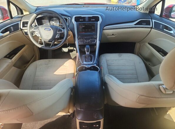 3FA6P0H75GR166294 2016 FORD FUSION Red Вид панелі приладів