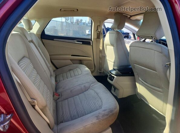 3FA6P0H75GR166294 2016 FORD FUSION Red Вид задніх сидінь