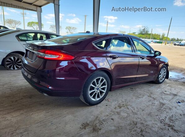 3FA6P0H75HR204026 2017 FORD FUSION Burgundy უკანა მარჯვენა