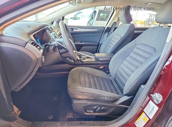3FA6P0H75HR204026 2017 FORD FUSION Burgundy წინა სალონის ხედი