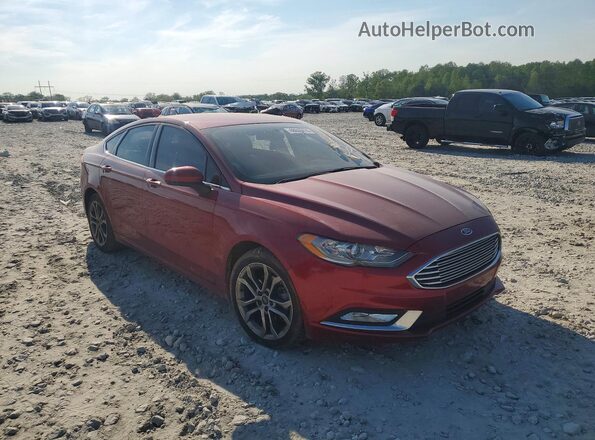 3FA6P0H75HR339913 2017 FORD FUSION Красный Передняя правая четверть