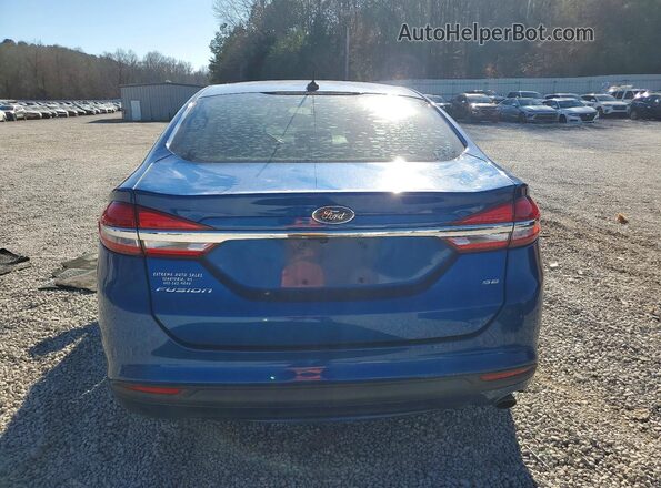 3FA6P0H75HR346909 2017 FORD FUSION Blue Вид ззаду