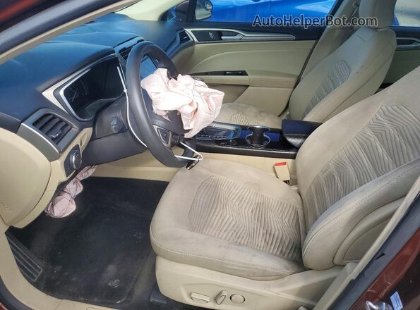 3FA6P0H76GR247384 2016 FORD FUSION Burgundy Front interior view