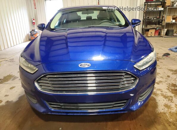 3FA6P0H76GR336937 2016 FORD FUSION Blue Front view