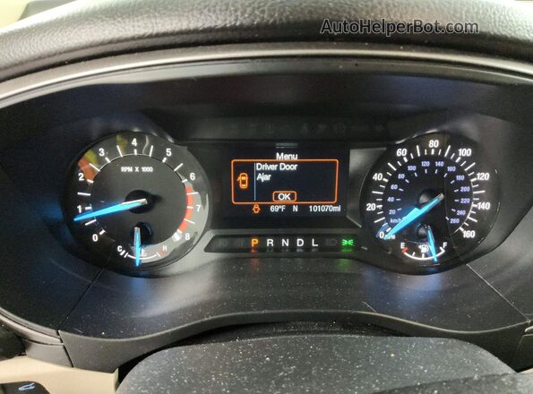 3FA6P0H76JR129598 2018 FORD FUSION Синий Вид щитка приборов