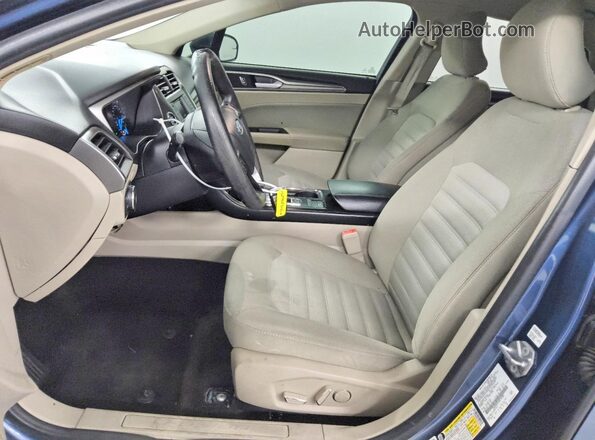 3FA6P0H76JR129598 2018 FORD FUSION Синий Вид салона спереди