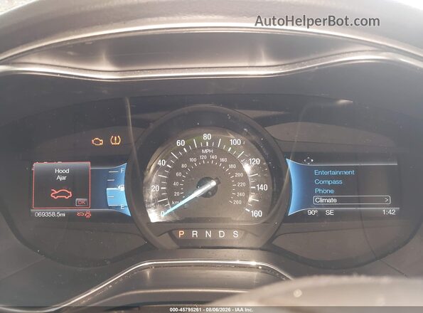 3FA6P0H77GR189544 2016 FORD FUSION Gray Հետևի նստատեղերի տեսք