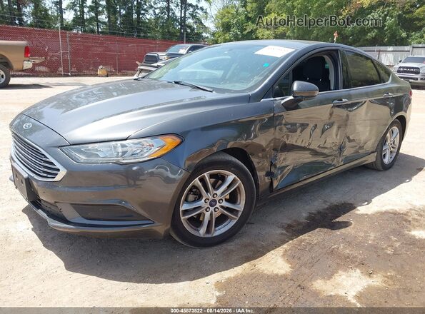 3FA6P0H77JR152114 2018 FORD FUSION Gray წინა მარცხენა ხედი სამი მეოთხედიდან