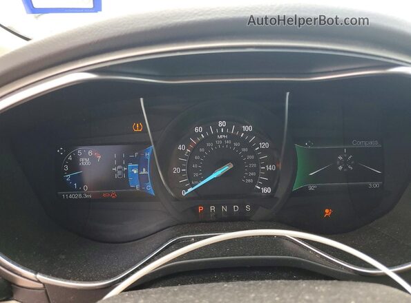 3FA6P0H79GR200592 2016 FORD FUSION White Instrument cluster view
