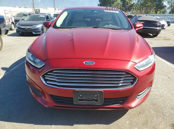 3FA6P0H79GR305567 2016 FORD FUSION Red Вид спереду
