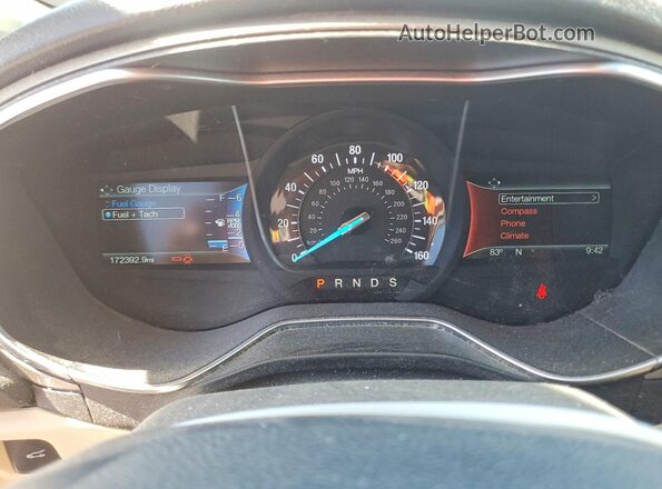 3FA6P0H79GR305567 2016 FORD FUSION Red Вид щитка приладів