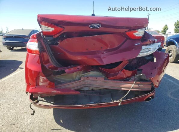 3FA6P0H79GR305567 2016 FORD FUSION Red Вид ззаду