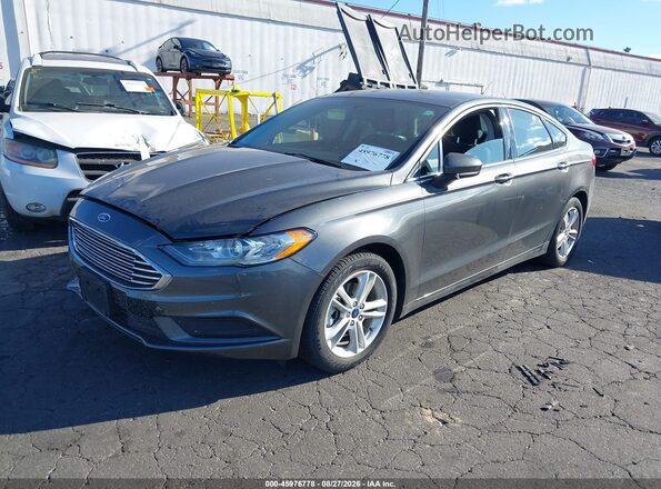 3FA6P0H79JR227265 2018 FORD FUSION Gray Przód lewy