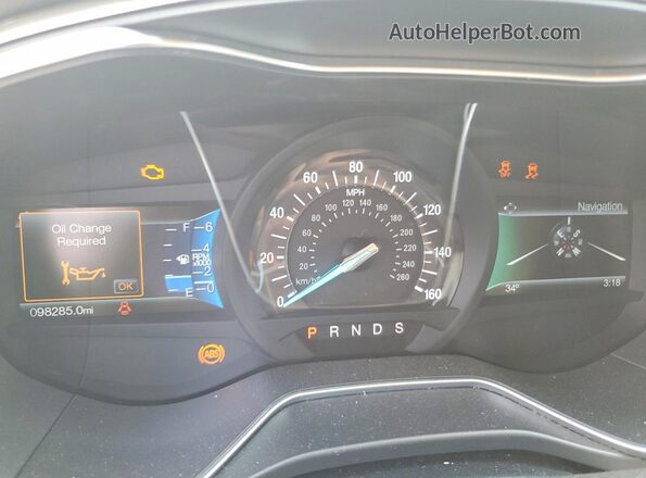3FA6P0H93GR296608 2016 FORD FUSION White Vista del cuadro de instrumentos