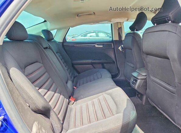 3FA6P0H98GR254807 2016 FORD FUSION Blue Rear seats view