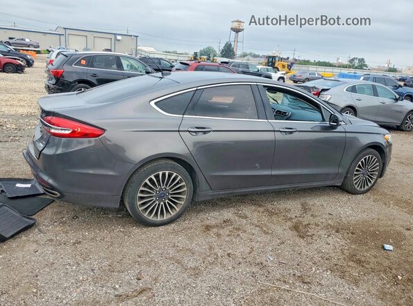 3FA6P0H99JR258498 2018 FORD FUSION Серый Задняя правая четверть