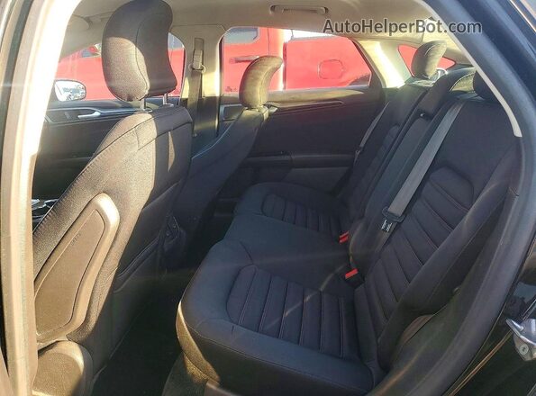 3FA6P0HD0GR152602 2016 FORD FUSION Black Widok tylnych siedzeń