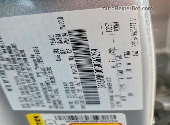 3FA6P0HD0GR362259 2016 FORD FUSION Silver Widok komory silnika
