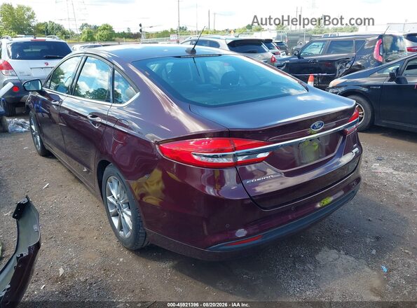 3FA6P0HD0HR333975 2017 FORD FUSION Темно-бордовый Задняя левая четверть
