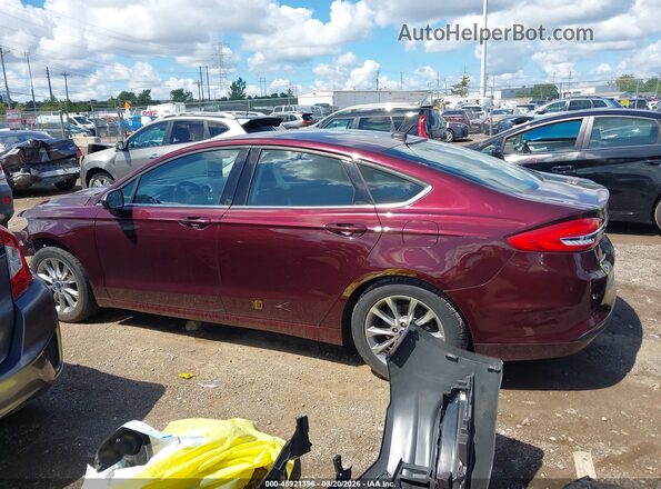 3FA6P0HD0HR333975 2017 FORD FUSION Темно-бордовый 