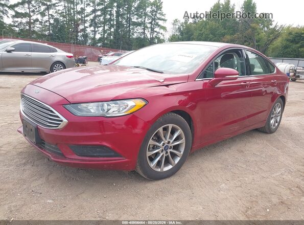 3FA6P0HD0HR335161 2017 FORD FUSION Red Front left
