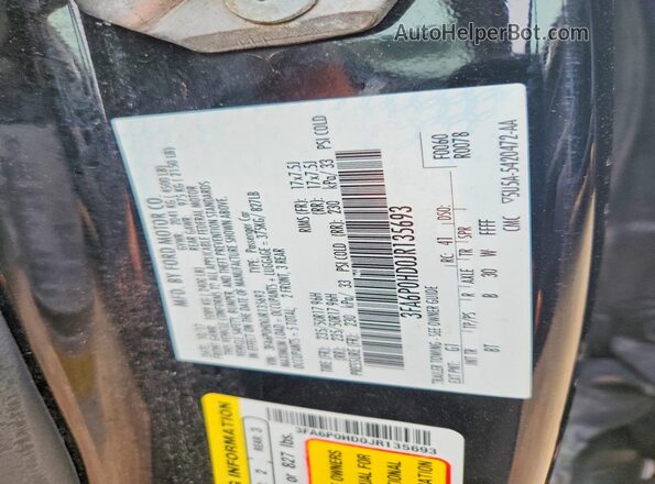 3FA6P0HD0JR135693 2018 FORD FUSION Black Вид підкапотного простору