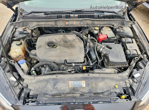 3FA6P0HD0JR135693 2018 FORD FUSION Black Вид задньої частини салону
