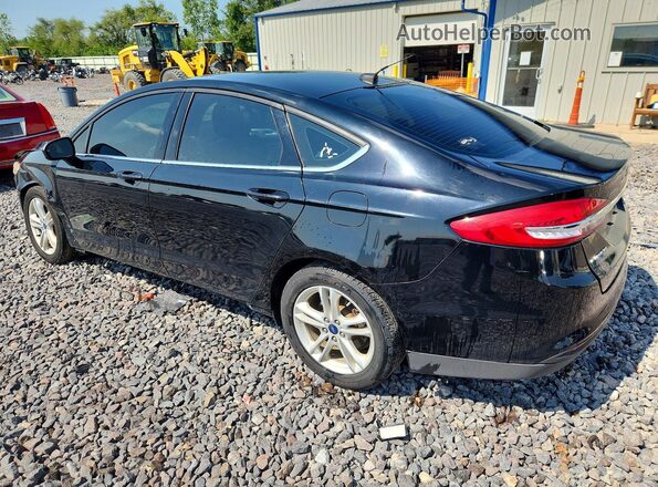 3FA6P0HD0JR195196 2018 FORD FUSION Черный Задняя левая четверть