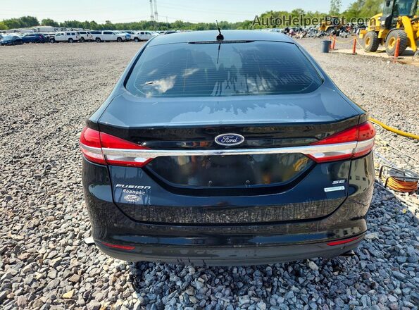 3FA6P0HD0JR195196 2018 FORD FUSION Черный Вид сзади