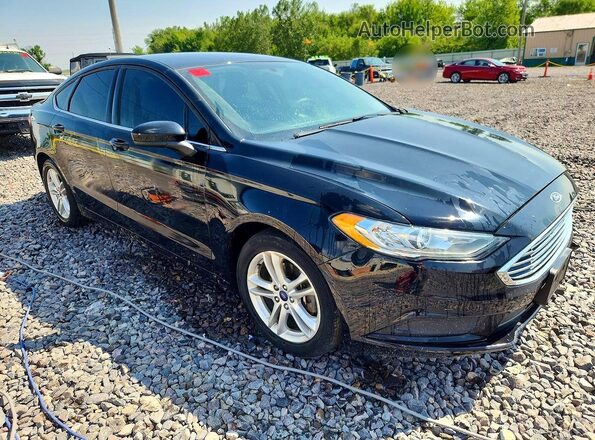 3FA6P0HD0JR195196 2018 FORD FUSION Черный Передняя правая четверть