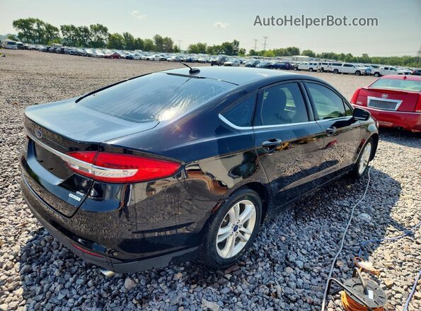 3FA6P0HD0JR195196 2018 FORD FUSION Черный Задняя правая четверть