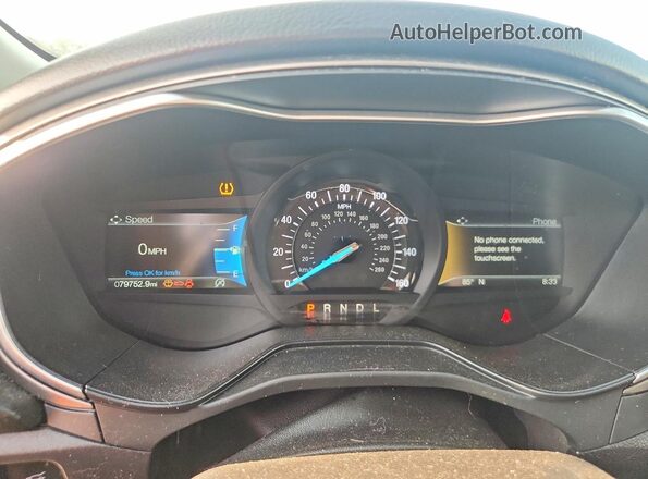 3FA6P0HD0LR122431 2020 FORD FUSION Black ხელსაწყოთა პანელის ხედი