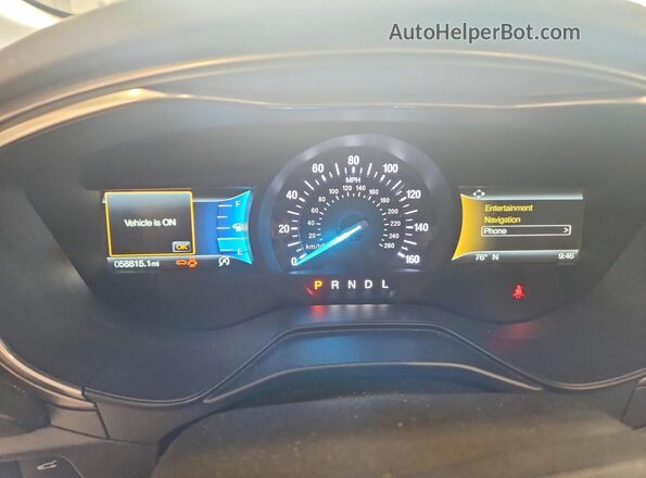 3FA6P0HD0LR247798 2020 FORD FUSION White Вид щитка приладів