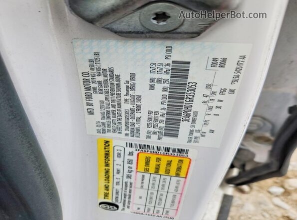 3FA6P0HD1GR353053 2016 FORD FUSION Белый Вид наклейки с VIN-кодом