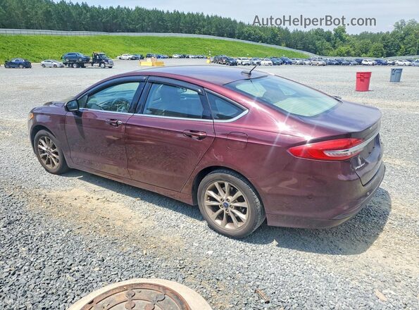 3FA6P0HD1HR243864 2017 FORD FUSION Maroon უკანა მარცხენა