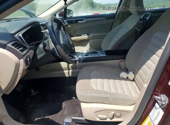 3FA6P0HD1HR243864 2017 FORD FUSION Maroon წინა სალონის ხედი
