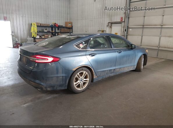 3FA6P0HD1JR167343 2018 FORD FUSION Синий Задняя правая четверть