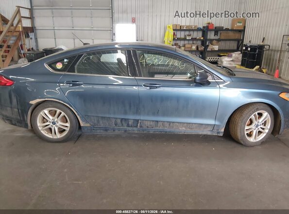 3FA6P0HD1JR167343 2018 FORD FUSION Синий Вид задней части салона