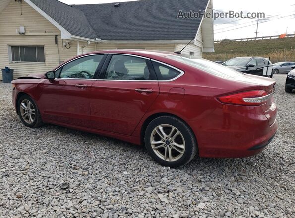 3FA6P0HD1JR276725 2018 FORD FUSION Burgundy Вид ззаду