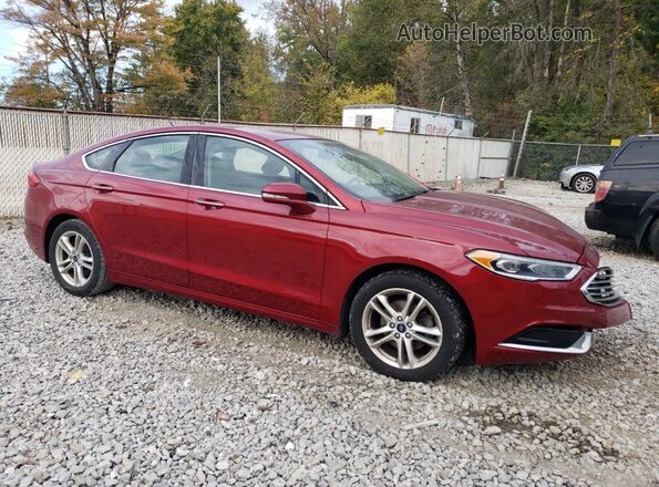 3FA6P0HD1JR276725 2018 FORD FUSION Burgundy Вид щитка приладів
