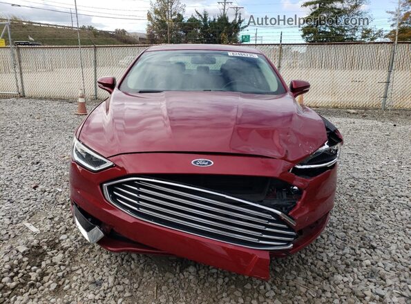 3FA6P0HD1JR276725 2018 FORD FUSION Burgundy Вид задньої частини салону