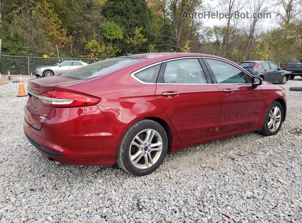 3FA6P0HD1JR276725 2018 FORD FUSION Burgundy Вид салону спереду