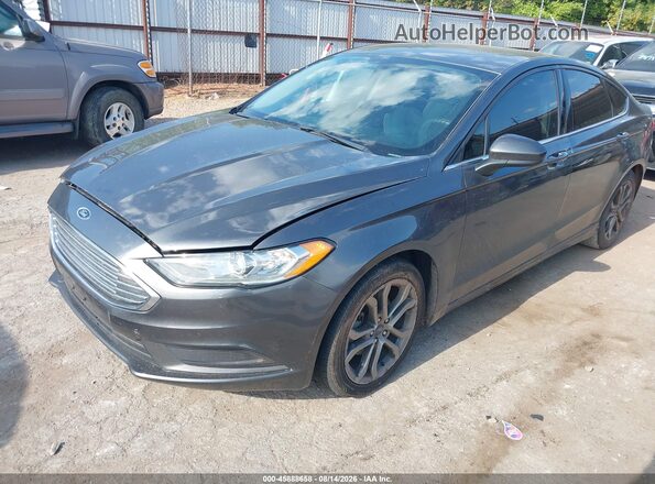 3FA6P0HD1JR284758 2018 FORD FUSION Черный Передняя левая четверть