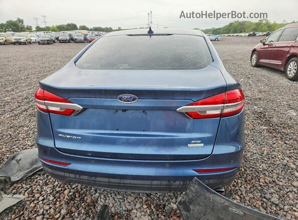 3FA6P0HD1KR178571 2019 FORD FUSION Blue Вид ззаду