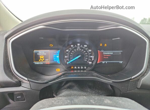 3FA6P0HD1KR178571 2019 FORD FUSION Blue Вид щитка приладів