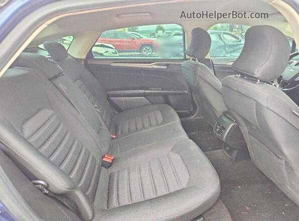 3FA6P0HD1KR178571 2019 FORD FUSION Blue Вид задніх сидінь