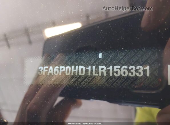 3FA6P0HD1LR156331 2020 FORD FUSION Gray Vista del compartimento del motor